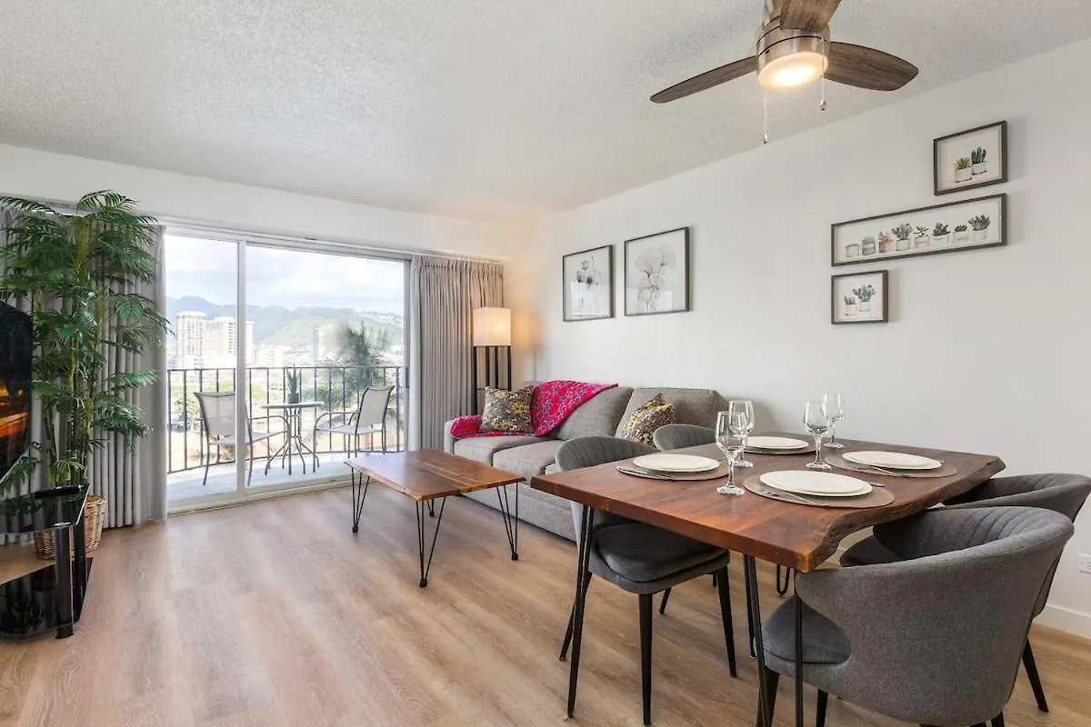 01 Free Parking 10 Min Beach 2Br-Waikiki Ala Moana Honolulu